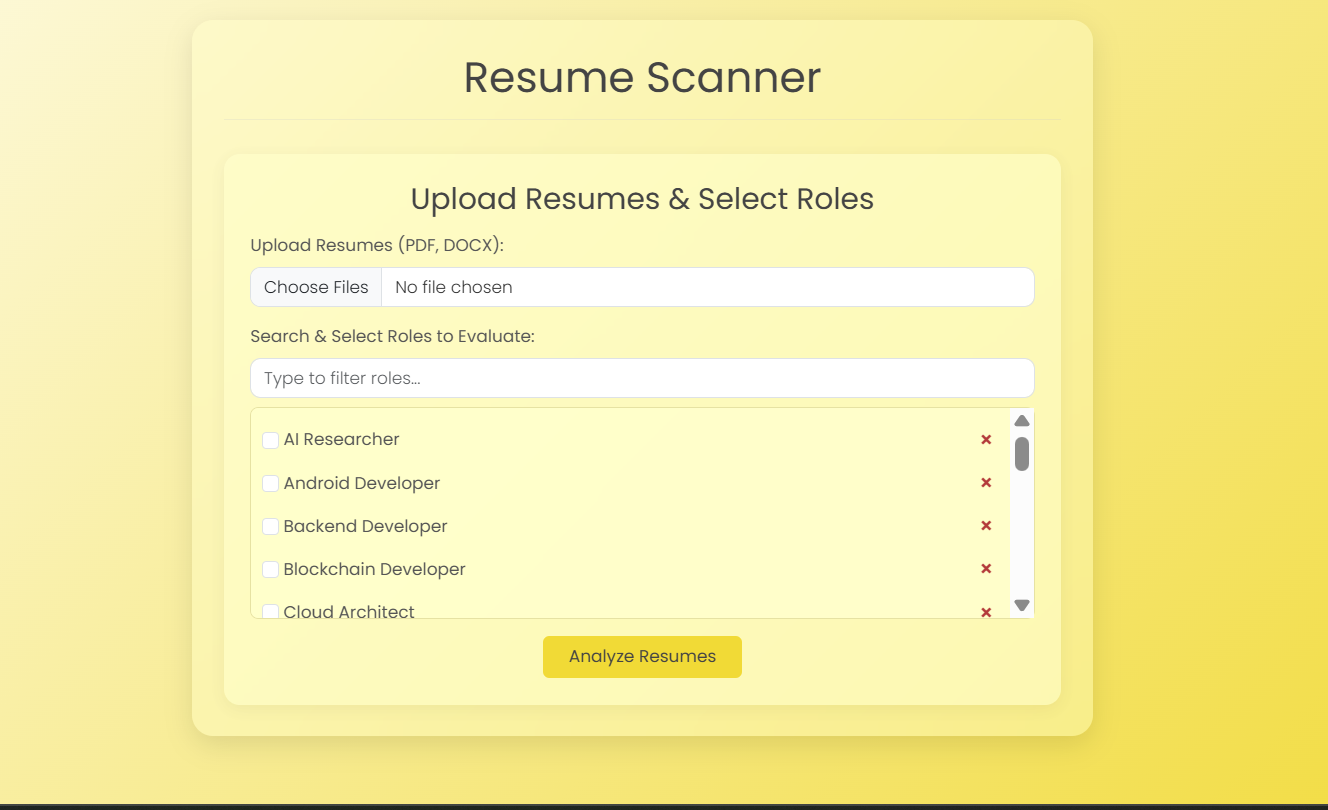Resume Scanner Project